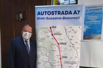 Flutur anunță că s-a semnat contractul pentru Autostrada A7. „Este o zi istorică pentru județul Suceava”