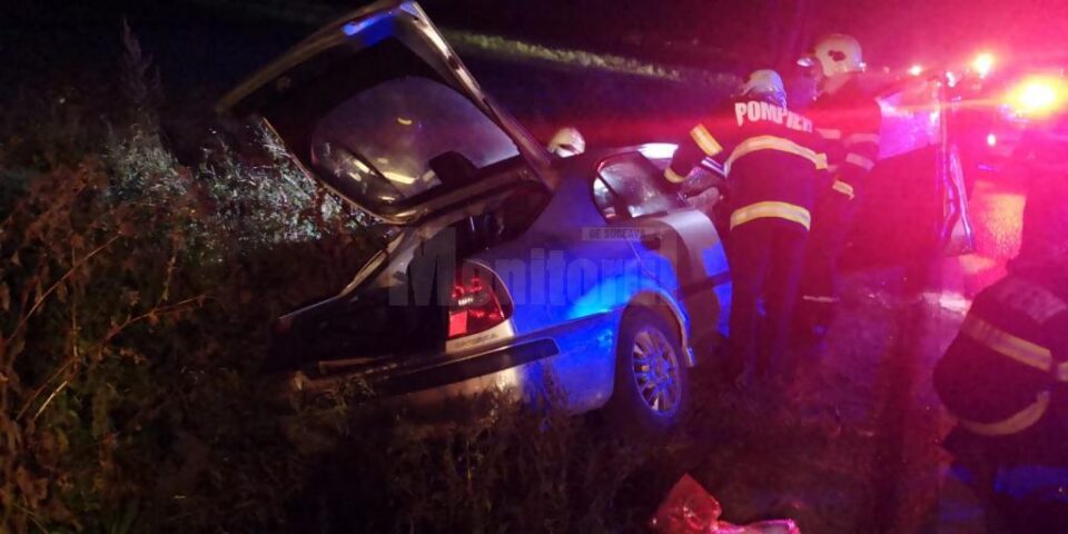 Interventia pompierilor militari la locul accidentului