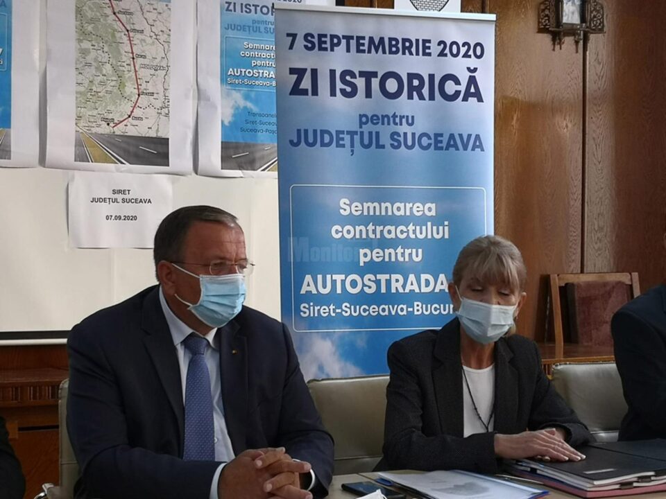 Flutur la semnarea contractului pentru Autostrada A7 Siret Suceava – București: „Este o zi istorică pentru județul Suceava”