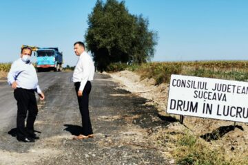 Gheorghe FLutur a verificat lucrările de modernizare a drumului Fălticeni - Liteni, prin Hârtop
