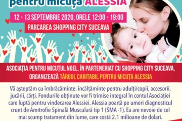 Târg caritabil pentru micuța Alessia, în parcarea Shopping City Suceava