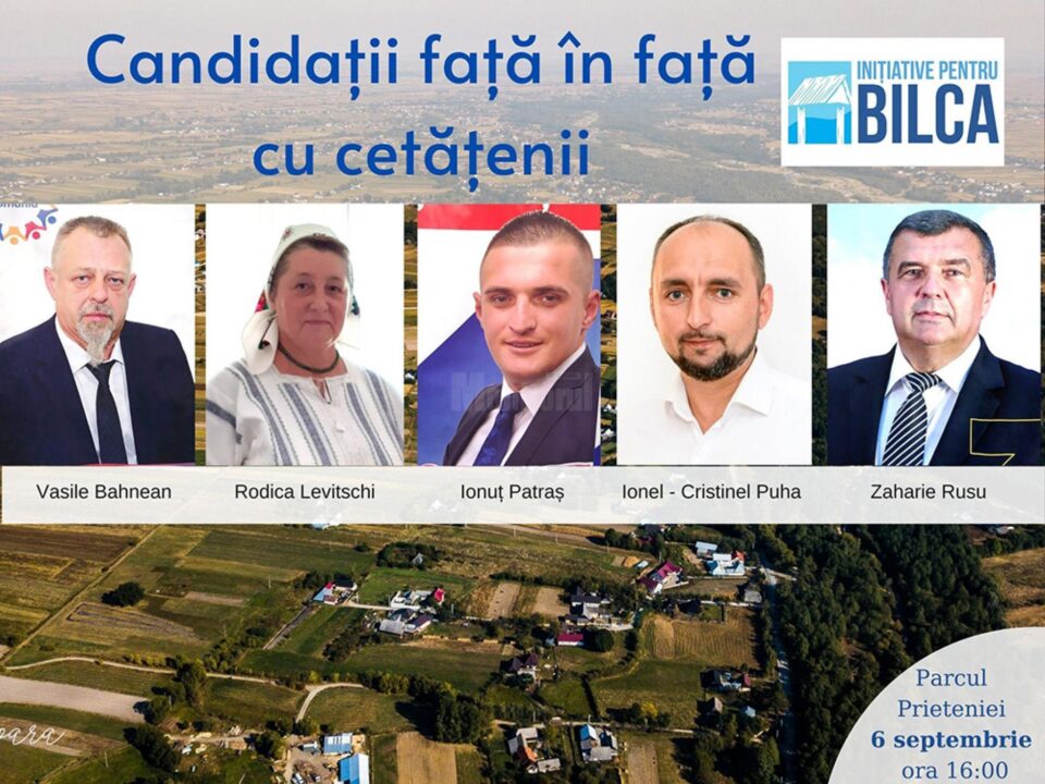 Prima dezbatere cu toți candidații la funcția de primar al comunei Bilca, lansată de Grupul civic „Inițiative pentru Bilca”