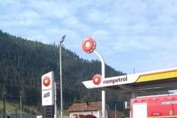 Benzinăria la care a avut loc explozia