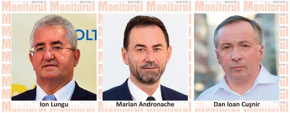 Ion Lungu, Marian Andronache și Dan Ioan Cușnir, primii trei clasați în preferințele electoratului din Suceava