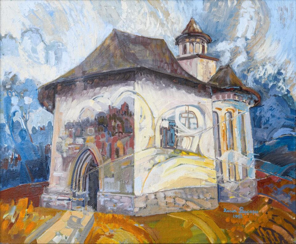 Biserica Pătrăuți, 50 x 60 cm, ulei pe pânză