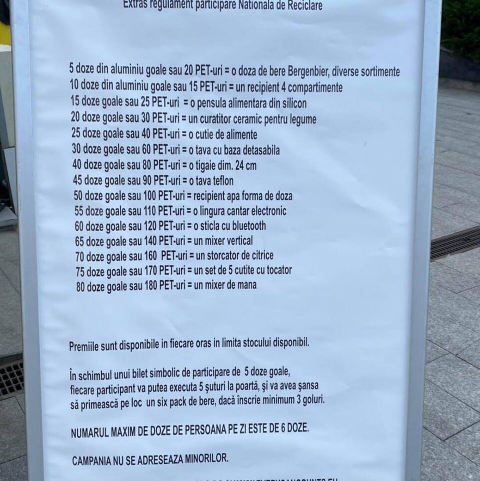 “Naționala de Reciclare” a ajuns în centrul Sucevei, cu premii pe loc