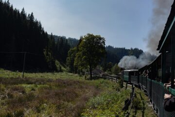 Povestea Dianei, fata care a plimbat mii de turiști cu mocănița de la Moldovița. Foto: Ema Motrescu