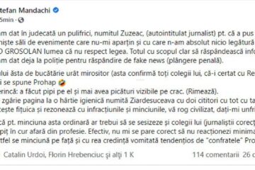 Atac josnic al proaspătului ”Cetățean de onoare” Ștefan Mandachi la adresa unui jurnalist care a scris despre el