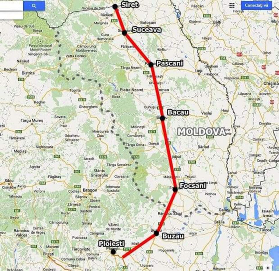 Ruta autostrăzii A7, care va include și varianta ocolitoare a municipiului Suceava