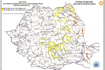 Cod galben de inundații pe patru râuri din județul Suceava și afluenții acestora