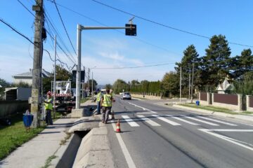 S-au demarat lucrări pentru semaforizarea intersecției spre aeroport