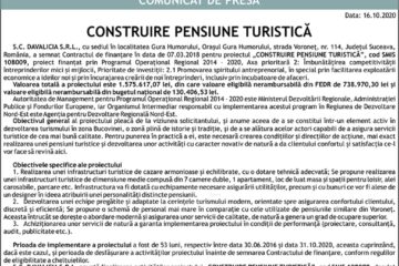 CONSTRUIRE PENSIUNE TURISTICĂ