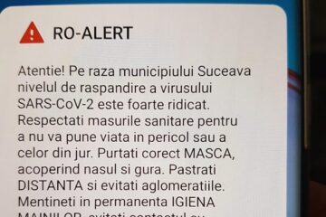 Mesaj Ro-Alert pe telefoanele sucevenilor, din cauza pericolului COVID