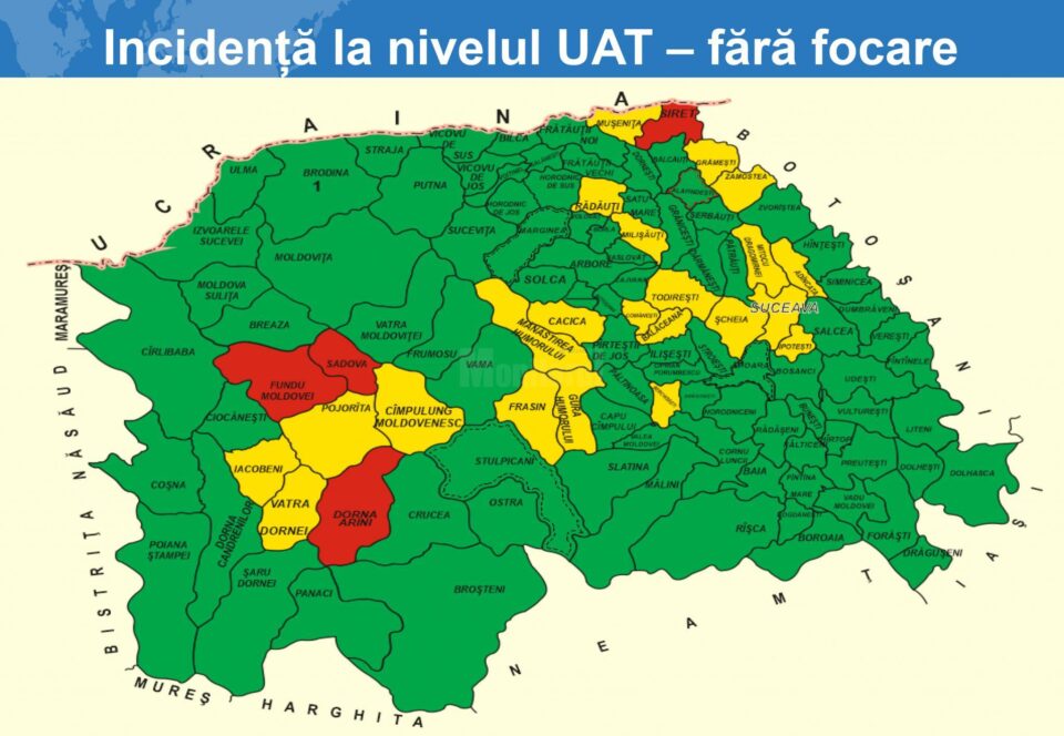 Incidența cazurilor la nivelul unităților administrativ-teritoriale