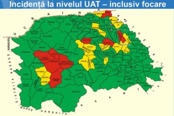 Incidența cazurilor la nivelul unităților administrativ-teritoriale, inclusiv focare