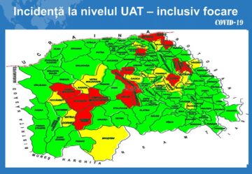 Incidența cazurilor de Covid-19, inclusiv cu focare
