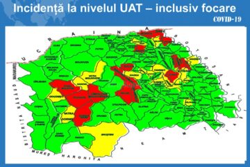 Incidența cazurilor de Covid-19, inclusiv cu focare