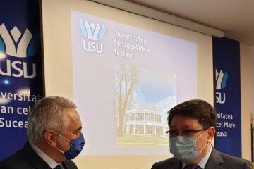 Întâlnirea rectorului Valentin Popa cu ambasadorul Republicii Kazahstan la USV