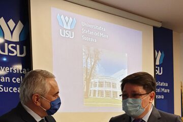 Întâlnirea de la USV a rectorului Valentin Popa cu ambasadorul Republicii Kazahstan