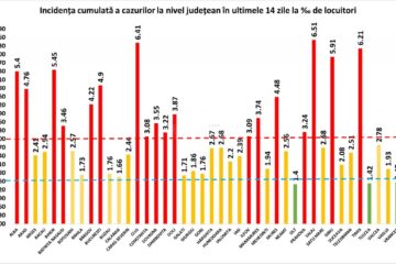 Incidenta cazurilor pozitive la nivel national