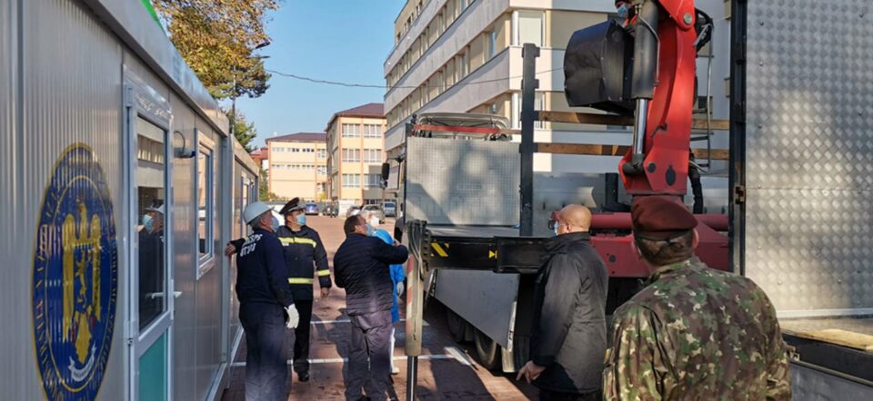 Gheorghe Flutur spune că astfel de containere vor fi montate și la celelalte spitale Covid din județ