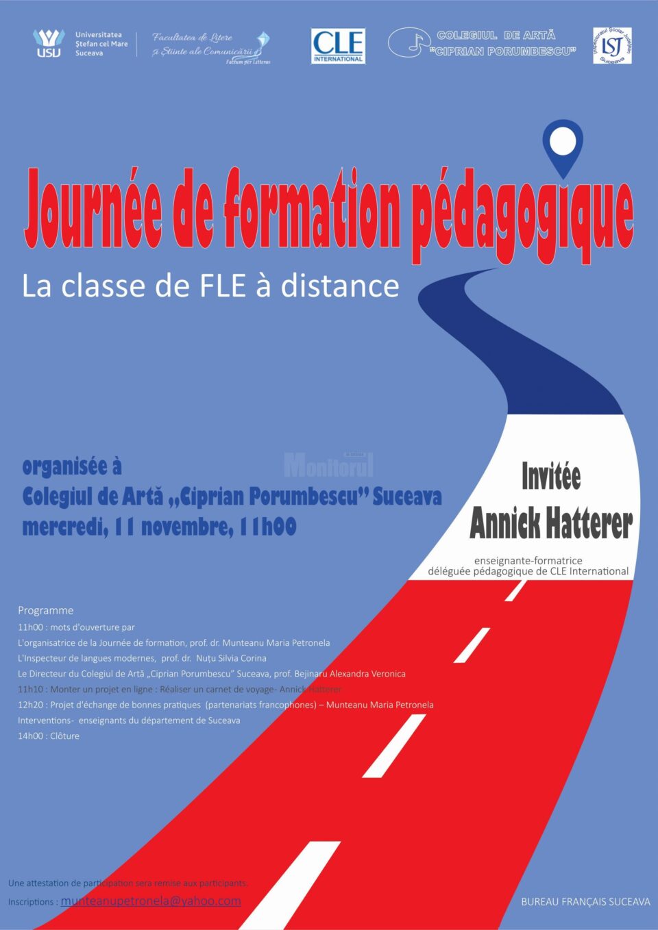 Seminar online pentru profesorii de limba franceză suceveni, organizat de Colegiul de Artă Suceava
