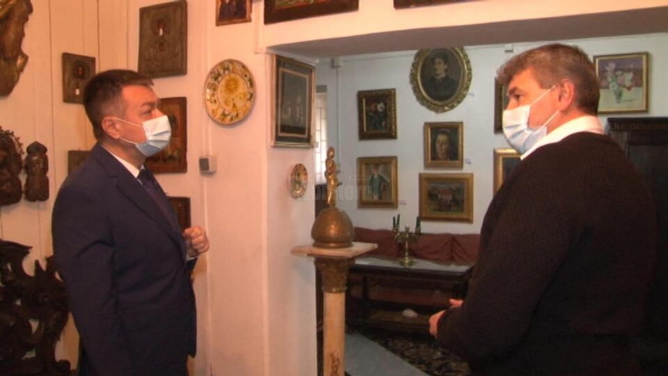 Ministrul Culturii a vizitat muzeul împreună cu primarul municipiului Fălticeni, Cătălin Coman
