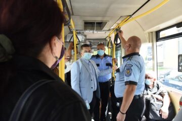 Verificarea purtării măștii în mijloacele de transport
