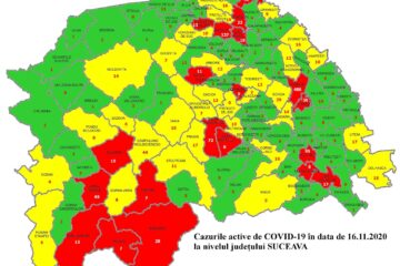 20 de localități din județ sunt în scenariu roșu. Iată harta actualizată