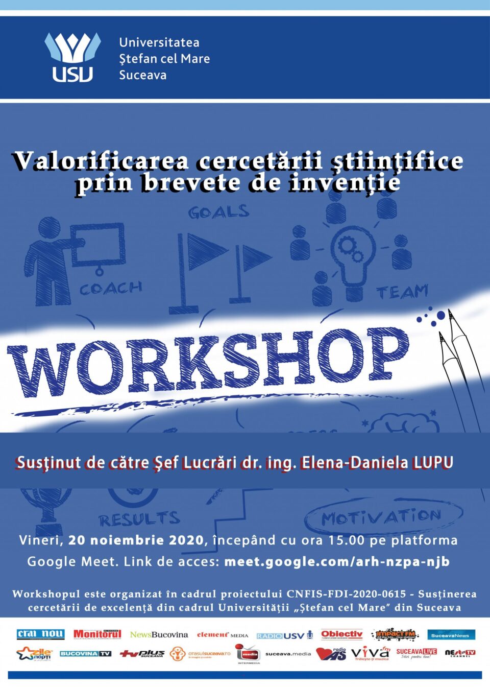 ”Valorificarea cercetării științifice prin brevete de invenție” în cadrul unui workshop la USV ”Valorificarea cercetării științifice prin brevete de invenție” în cadrul unui workshop la USV