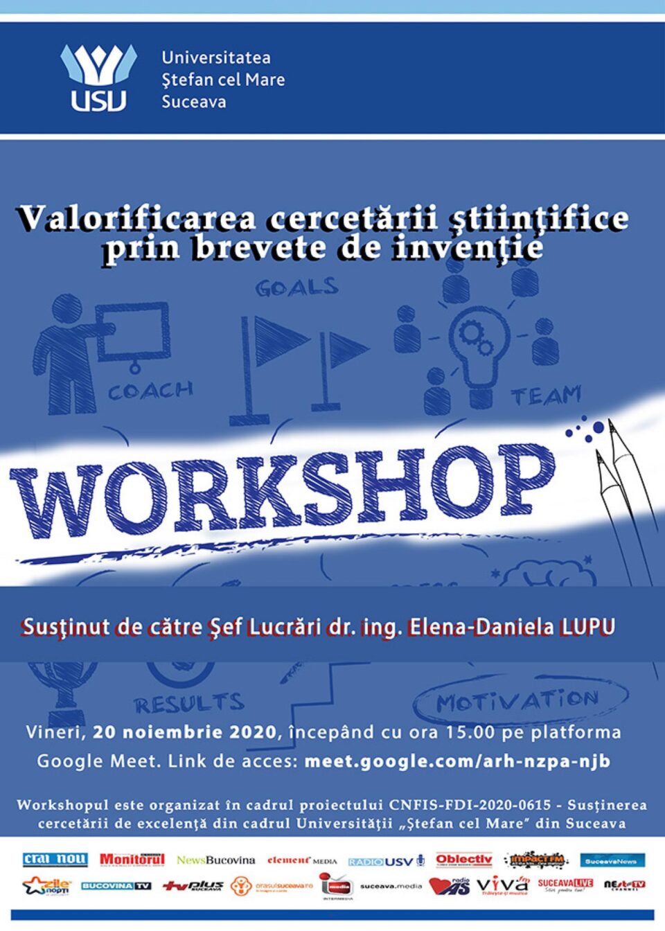 ”Valorificarea cercetării științifice prin brevete de invenție” în cadrul unui workshop la USV ”Valorificarea cercetării științifice prin brevete de invenție” în cadrul unui workshop la USV