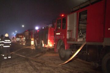 Mobilizarea pompierilor la fața locului