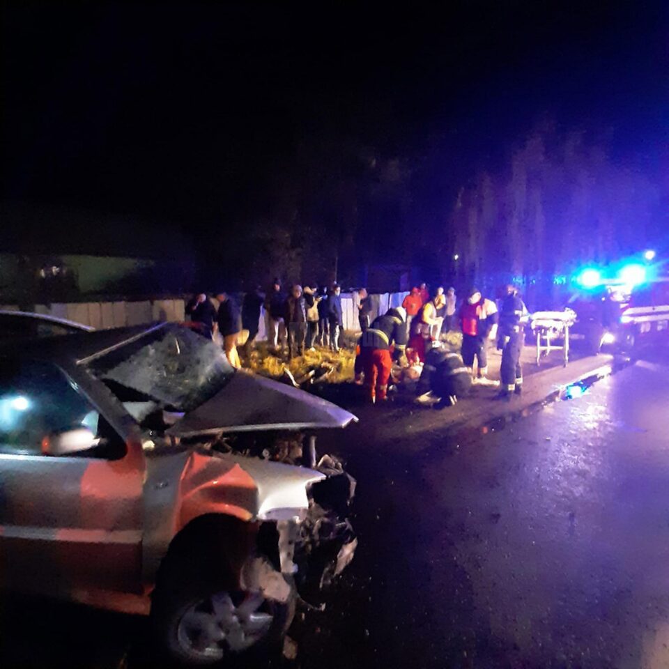 Intervenția pompierilor la accidentul de la Bălcăuți, zona Ratoș