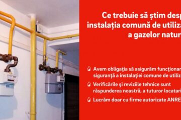 Compania de distribuție a gazelor naturale le recomandă asociațiilor de proprietari să se ocupe de întreținerea instalațiilor comune de utilizare a gazului