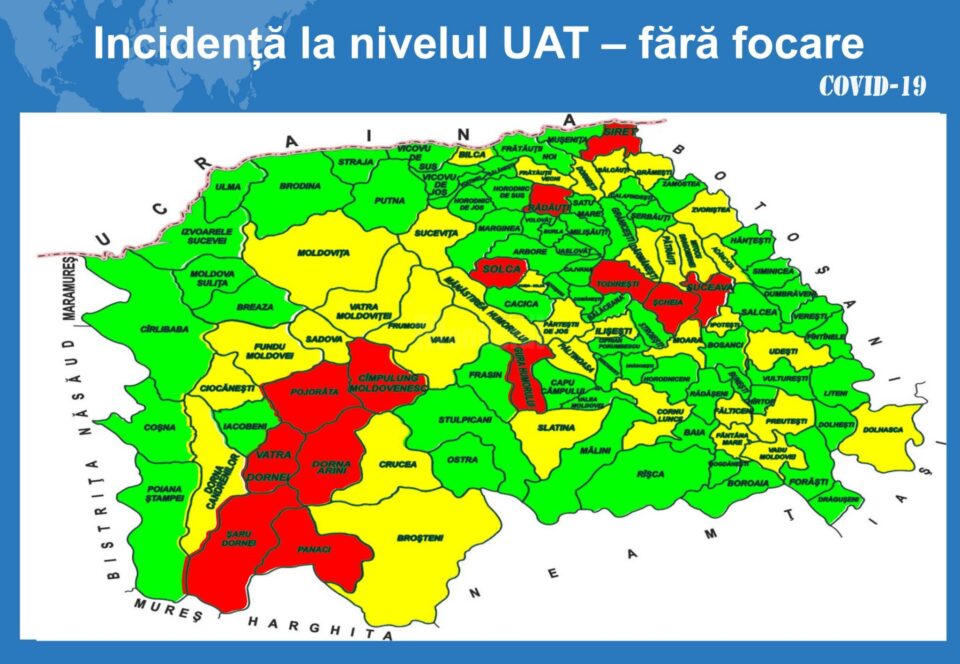Județul Suceava a coborât pe locul 12 la nivel național la numărul total de îmbolnăviri cu noul Covid-19