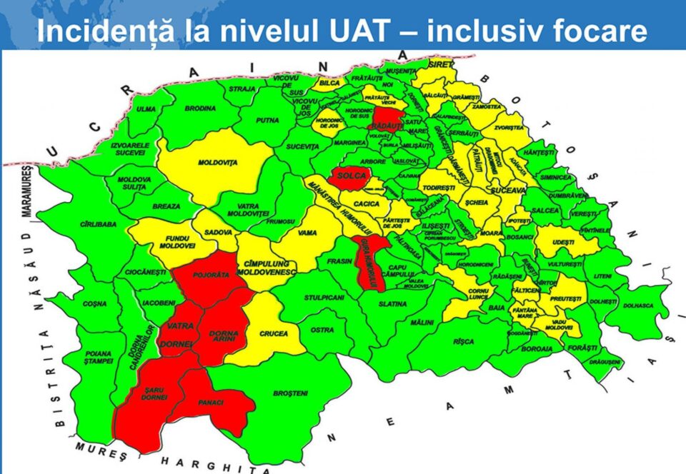 Dorna Candrenilor, Frumosu și Iacobeni au revenit în zona verde, fără restricții
