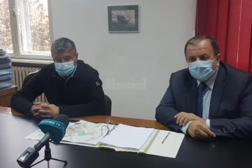 Primarul din Fălticeni, Cătălin Coman, și președintele Consiliului Județean Suceava, Gheorghe Flutur
