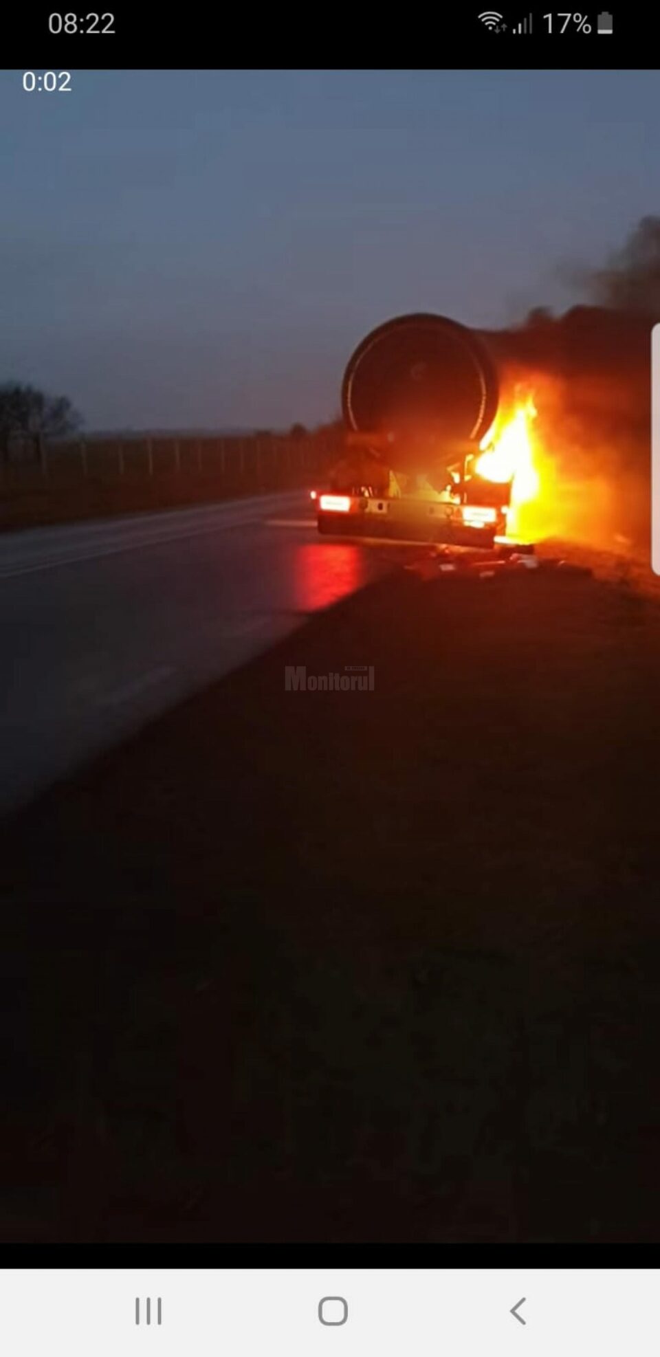 Incendiu la cisterna pe DN 2, la Vadu Moldovei