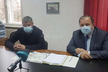 Primarul din Fălticeni, Cătălin Coman, și președintele CJ Suceava, Gheorghe Flutur