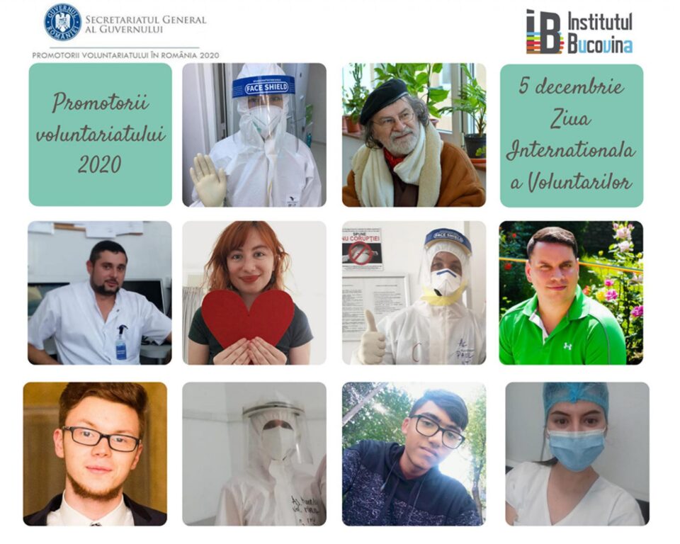 10 voluntari ai Institutului Bucovina, nominalizați pentru merite deosebite în cadrul programului „Promotorii Voluntariatului”