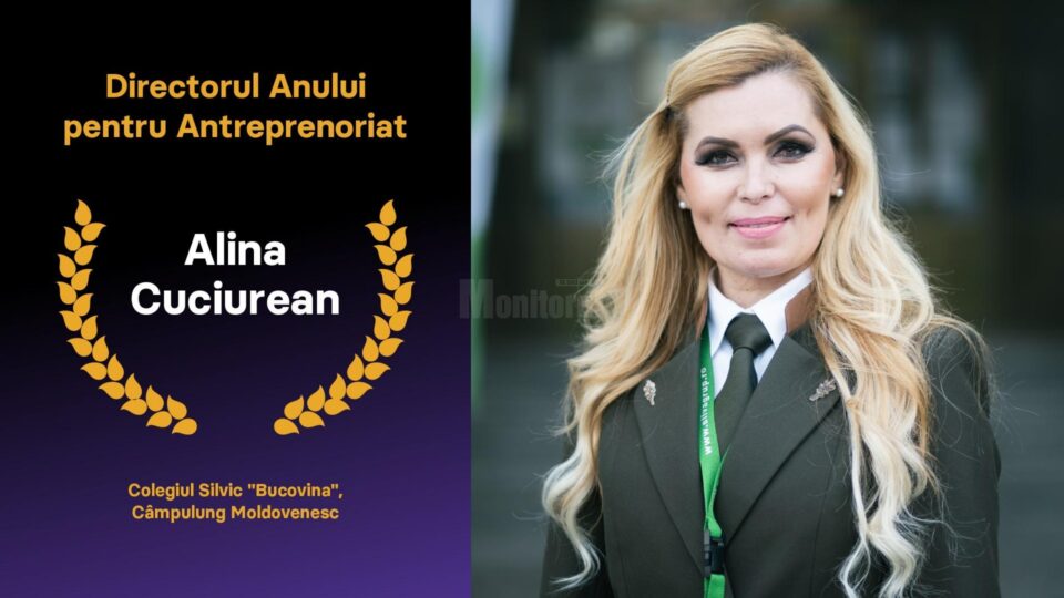 Prof. Alina Cuciurean, directorul Colegiului Silvic „Bucovina”, desemnată Directorul Anului 2020 pentru Antreprenoriat Prof. Alina Cuciurean, directorul Colegiului Silvic „Bucovina”, desemnată Directorul Anului 2020 pentru Antreprenoriat
