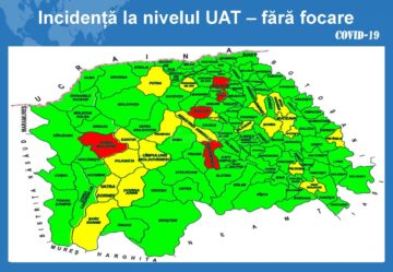 Incidența la nivelul județului, fără focare