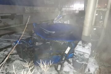 Impactul cu locomotiva a fost devastator