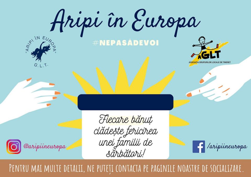 Grupul Local de Tineret „Aripi în Europa” ajută familiile nevoiașe
