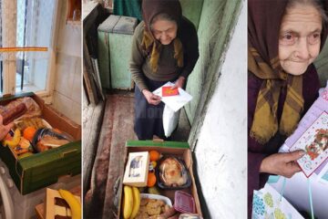35 de bătrâni din Câmpulung au primit daruri în cadrul campaniei „Bunicii nu sunt singuri de Crăciun”