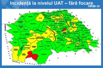 Incidența la nivelul UAT, fără focare