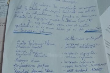 Lista de semnaturi de la Spitalul Radauti