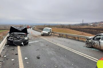 Accident pe șoseaua de centură a municipiului Suceava, în zona sensului giratoriu de la Sf. Ilie – Moara