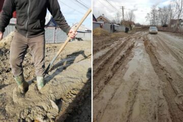 Dezastrul de pe porțiuni de drum din Mănăstioara -Siret