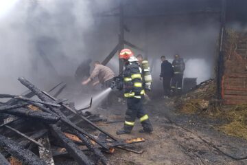 Incendiul a distrus depozitul de furaje al gospodăriei